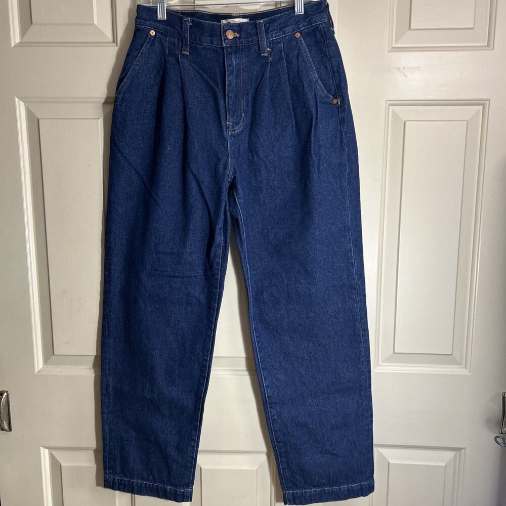 Madewell Baggy Straight Jeans in Woodham Wash: Pleated Edition Size 28 - Picture 7 of 14
